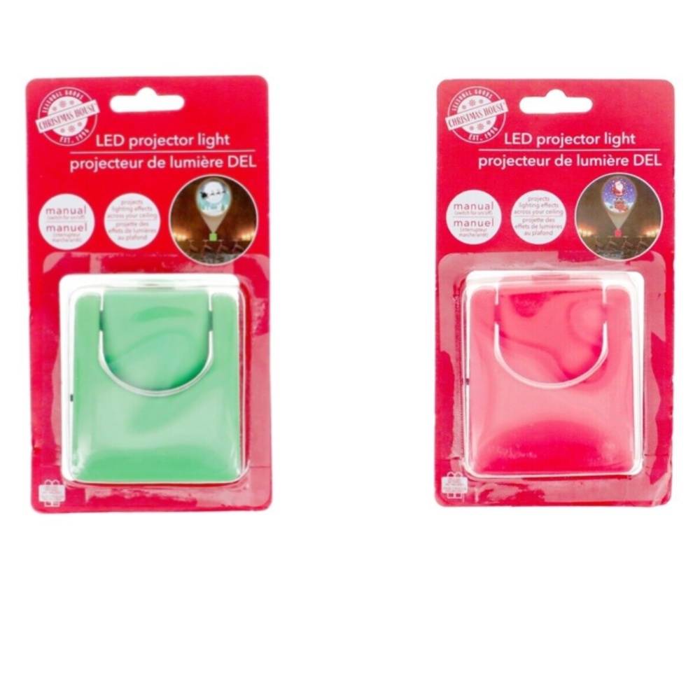 Christmas House Indoor Battery Operated Mini LED Projector Lights I TWO (2)Count